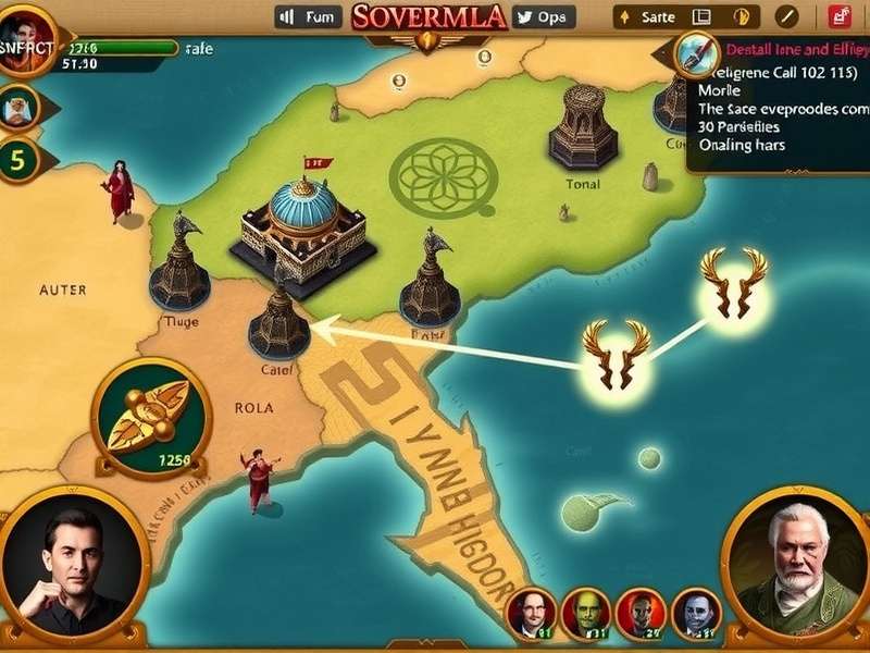 Supreme Mandala Sovereign gameplay screenshot showing strategic map